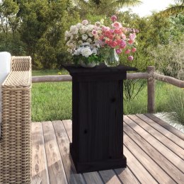  Podstawka na kwiaty, czarny 40x40x60 cm, lite drewno sosnowe