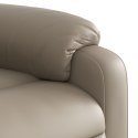  Rozkładany fotel masujący, cappuccino, obity sztuczną skórą