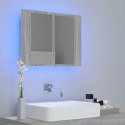  Szafka łazienkowa z lustrem, szary dąb sonoma, 60x12x45 cm