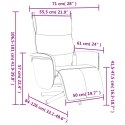  Rozkładany fotel masujący z podnóżkiem, cappuccino, ekoskóra