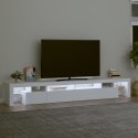  Szafka pod TV z oświetleniem LED, biała, 260x36,5x40 cm