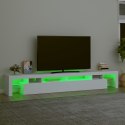  Szafka pod TV z oświetleniem LED, biała, 260x36,5x40 cm