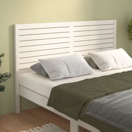  Wezgłowie łóżka, białe, 141x4x100 cm, lite drewno sosnowe