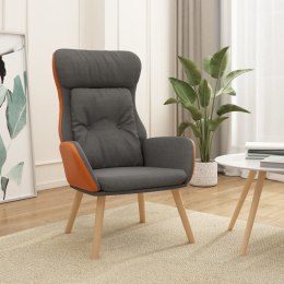  Fotel wypoczynkowy, ciemnoszary, tkanina i PVC