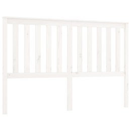  Wezgłowie łóżka, białe, 156x6x101 cm, lite drewno sosnowe