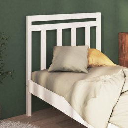  Wezgłowie łóżka, białe, 106x4x100 cm, lite drewno sosnowe