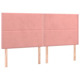 Zagłówki do łóżka, 4 szt., różowy, 80x5x78/88 cm, aksamit