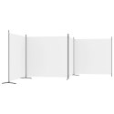 Parawan 4-panelowy, biały, 698x180 cm, tkanina