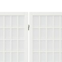 Składany parawan 3-panelowy, styl japoński, 120x170 cm, biały