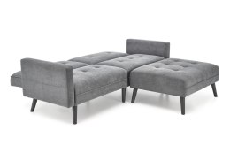 CORNELIUS sofa rozkładana z funkcją narożnika popiel