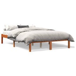 VidaXL Rama łóżka, woskowy brąz, 120x200 cm, lite drewno sosnowe