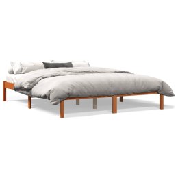 VidaXL Rama łóżka, woskowy brąz, 160x200 cm, lite drewno sosnowe