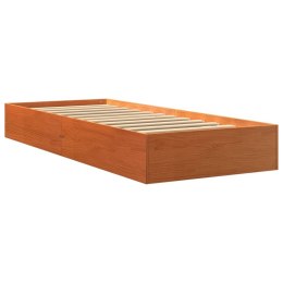 VidaXL Rama łóżka, woskowy brąz, 90x190 cm, lite drewno sosnowe