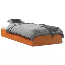 VidaXL Rama łóżka, woskowy brąz, 90x200 cm, lite drewno sosnowe