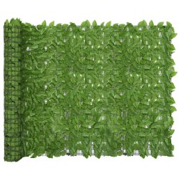 Parawan balkonowy, zielone liście, 300x150 cm
