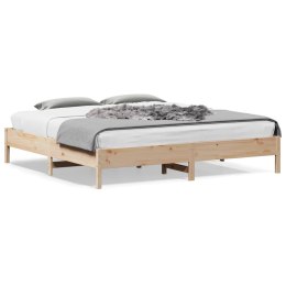 VidaXL Rama łóżka, 200 x 200 cm, lite drewno sosnowe