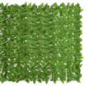 Parawan balkonowy, zielone liście, 600x150 cm