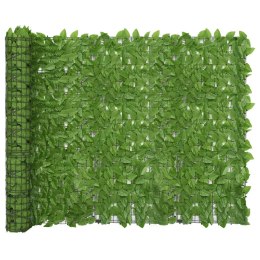 Parawan balkonowy, zielone liście, 200x150 cm