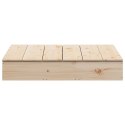Piaskownica z pokrywą, 111x111x19,5 cm, lite drewno sosnowe