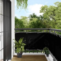 Parawan balkonowy, czarny, 75x800 cm, 100% poliester Oxford