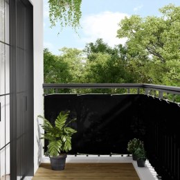 Parawan balkonowy, czarny, 90x800 cm, 100% poliester Oxford