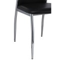 Krzesła stołowe, 4 szt., czarne, obite sztuczną skórą