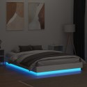 Rama łóżka z oświetleniem LED, biała, 160x200 cm
