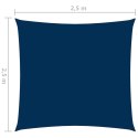 Kwadratowy żagiel ogrodowy, tkanina Oxford, 2,5x2,5m, niebieski