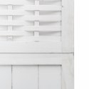 Parawan pokojowy, 4-panelowy, biały, lite drewno paulowni