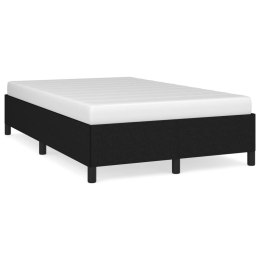 Rama łóżka, czarna, 120x190 cm, obita tkaniną