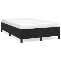 Rama łóżka, czarna, 120x190 cm, aksamitna