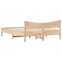 Rama łóżka z zagłówkiem, 160x200 cm, lite drewno sosnowe