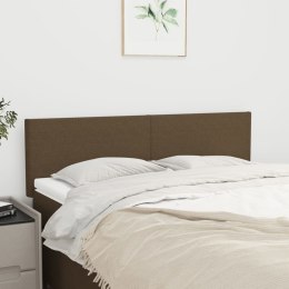 Zagłówki do łóżka, 2 szt, ciemnobrązowe, 72x5x78/88 cm, tkanina