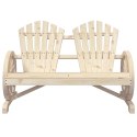 2-osobowe krzesło ogrodowe Adirondack, lite drewno jodłowe