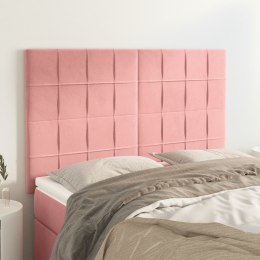 Zagłówki do łóżka, 4 szt., różowy, 72x5x78/88 cm, aksamit