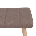 Fotel bujany z podnóżkiem, kolor taupe, obity tkaniną