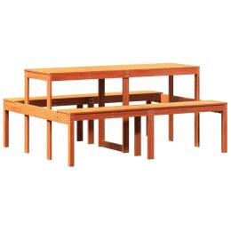 Stół piknikowy, woskowy brąz, 160x134x75 cm, drewno sosnowe