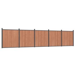 VidaXL Panel ogrodzeniowy, brązowy, 872x186 cm, WPC