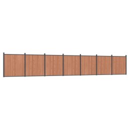 VidaXL Panel ogrodzeniowy, brązowy, 1218x186 cm, WPC