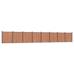 VidaXL Panel ogrodzeniowy, brązowy, 1391x186 cm, WPC