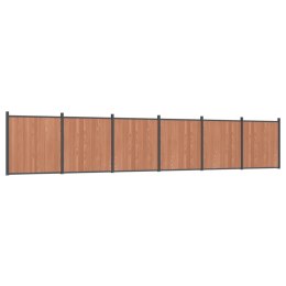 VidaXL Panel ogrodzeniowy, brązowy, 1045x186 cm, WPC