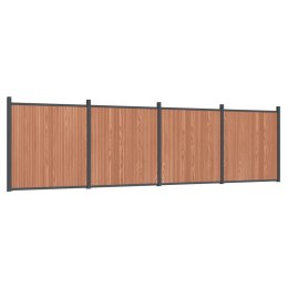 VidaXL Panel ogrodzeniowy, brązowy, 699x186 cm, WPC