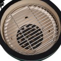 Ceramiczny grill kamado z wędzarnią, 2-w-1, 56 cm, zielony