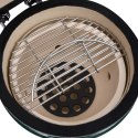 Ceramiczny grill kamado z wędzarnią, 2-w-1, 56 cm, zielony