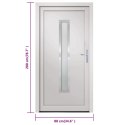 VidaXL Drzwi wejściowe, białe, 88x200 cm, PVC