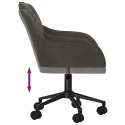 VidaXL Obrotowe krzesła stołowe, 2 szt., ciemnoszare, aksamitne