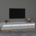 VidaXL Szafka pod TV z oświetleniem LED, biała, 240x35x40 cm