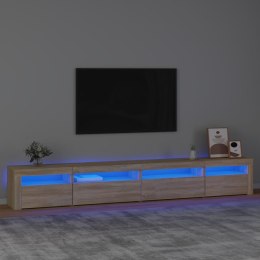 VidaXL Szafka pod TV z oświetleniem LED, dąb sonoma, 270x35x40 cm