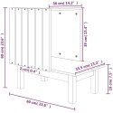 Domek dla kota, 60x36x60 cm, lite drewno sosnowe