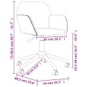VidaXL Obrotowe krzesło biurowe, jasnoszare, tapicerowane tkaniną